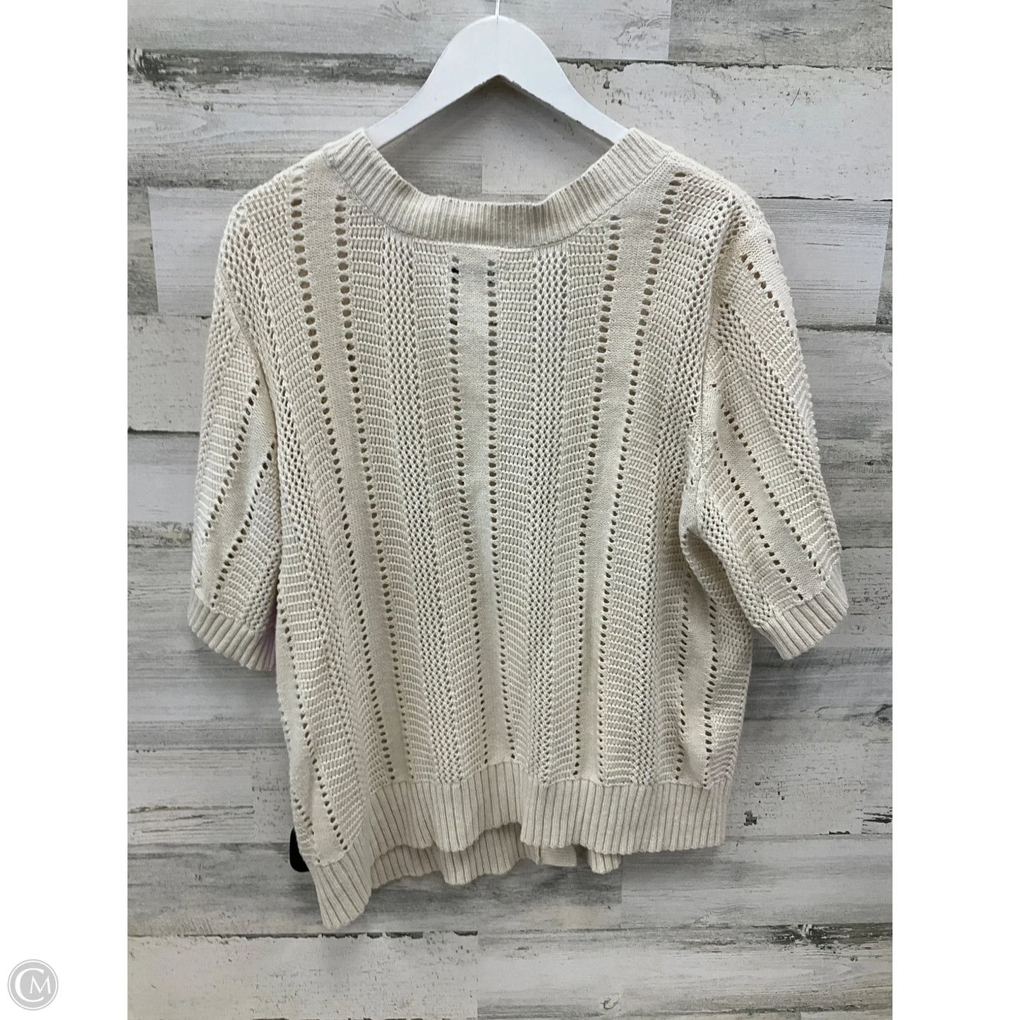 Sweater Short Sleeve By Sonoma In Cream, Size: 2x