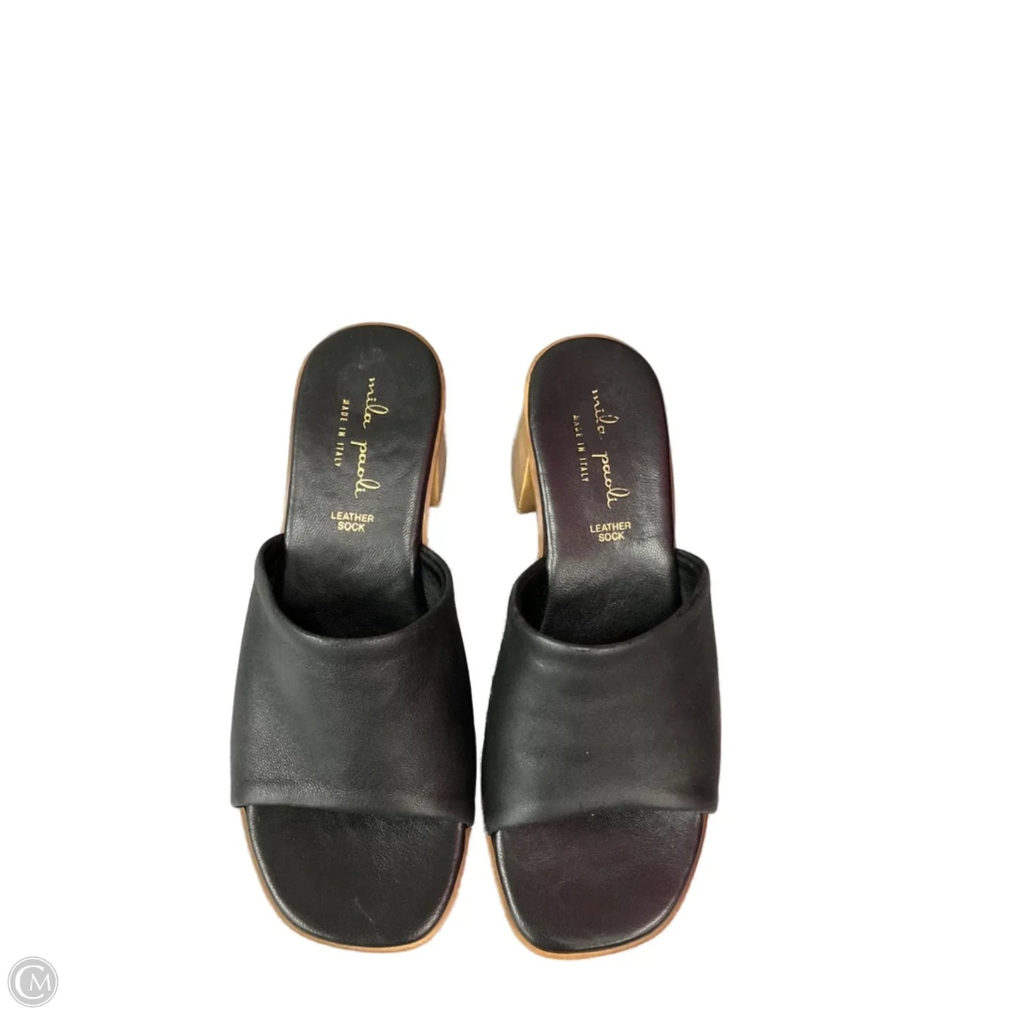 Sandals Heels Wedge By Gentle Souls In Black, Size: 10