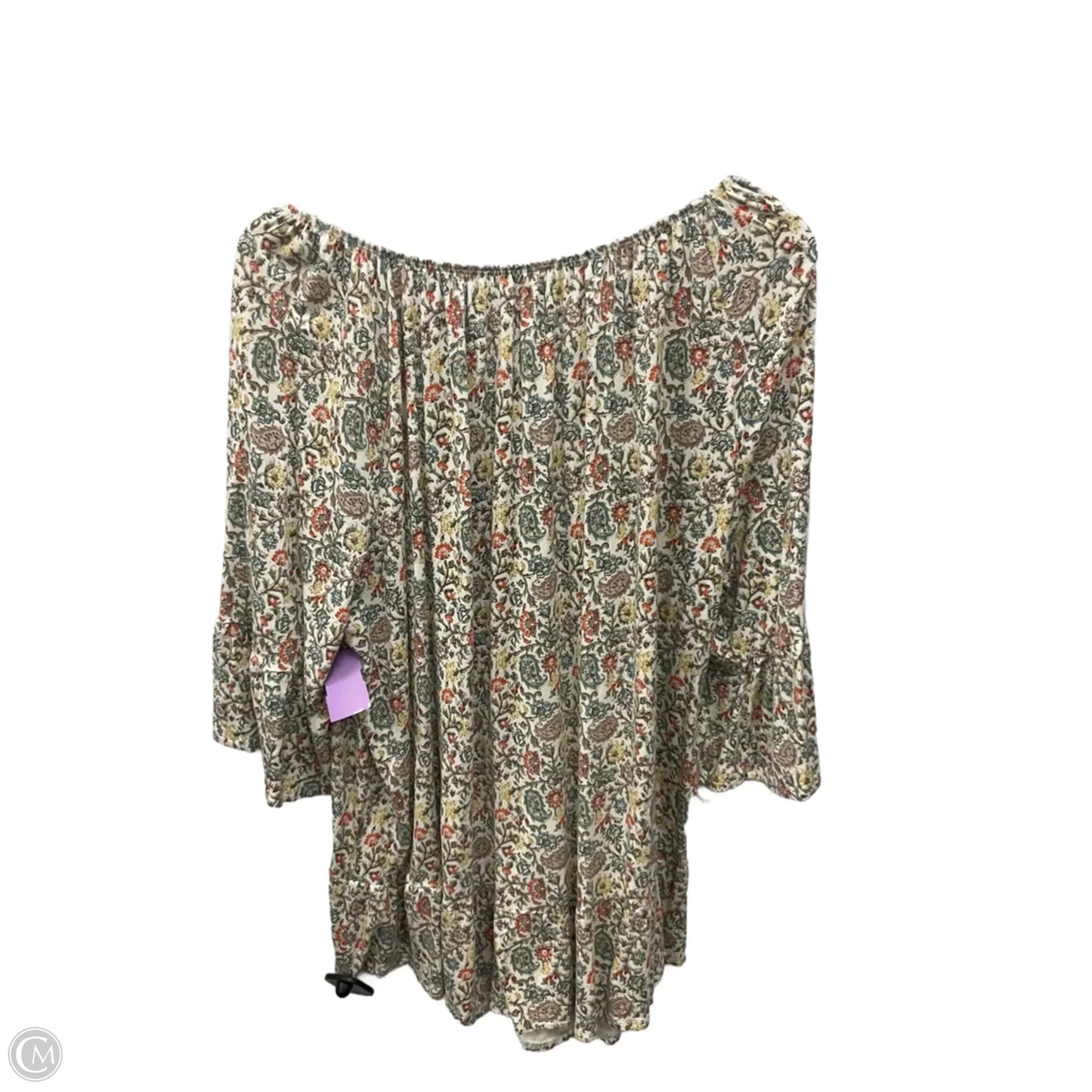 Top Short Sleeve By Style And Company In Cream, Size: 3x