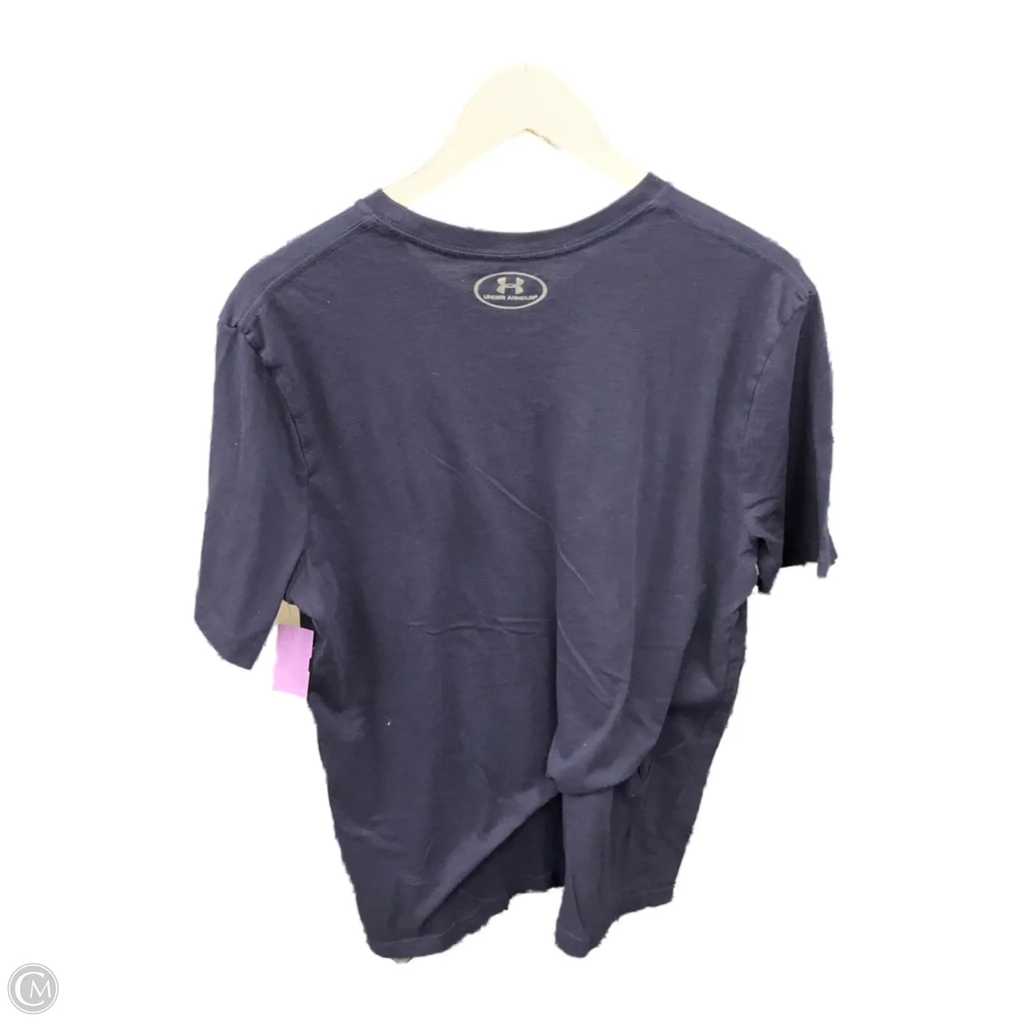 Athletic Top Short Sleeve By Under Armour In Navy, Size: L