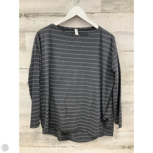 Athletic Top Long Sleeve Crewneck By Lululemon In Grey, Size: 10