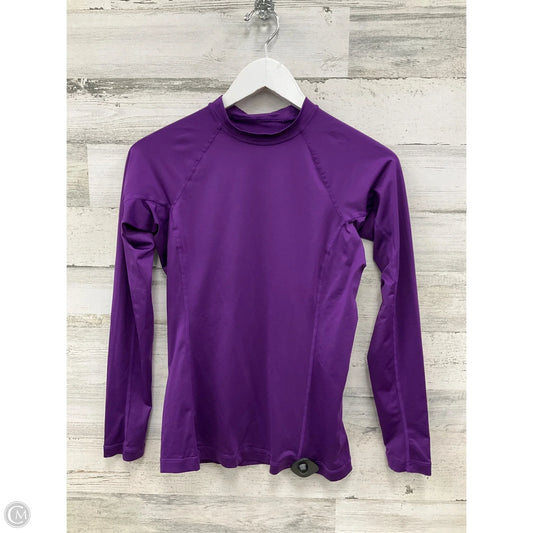 Athletic Top Long Sleeve Collar By Lululemon In Purple, Size: 8