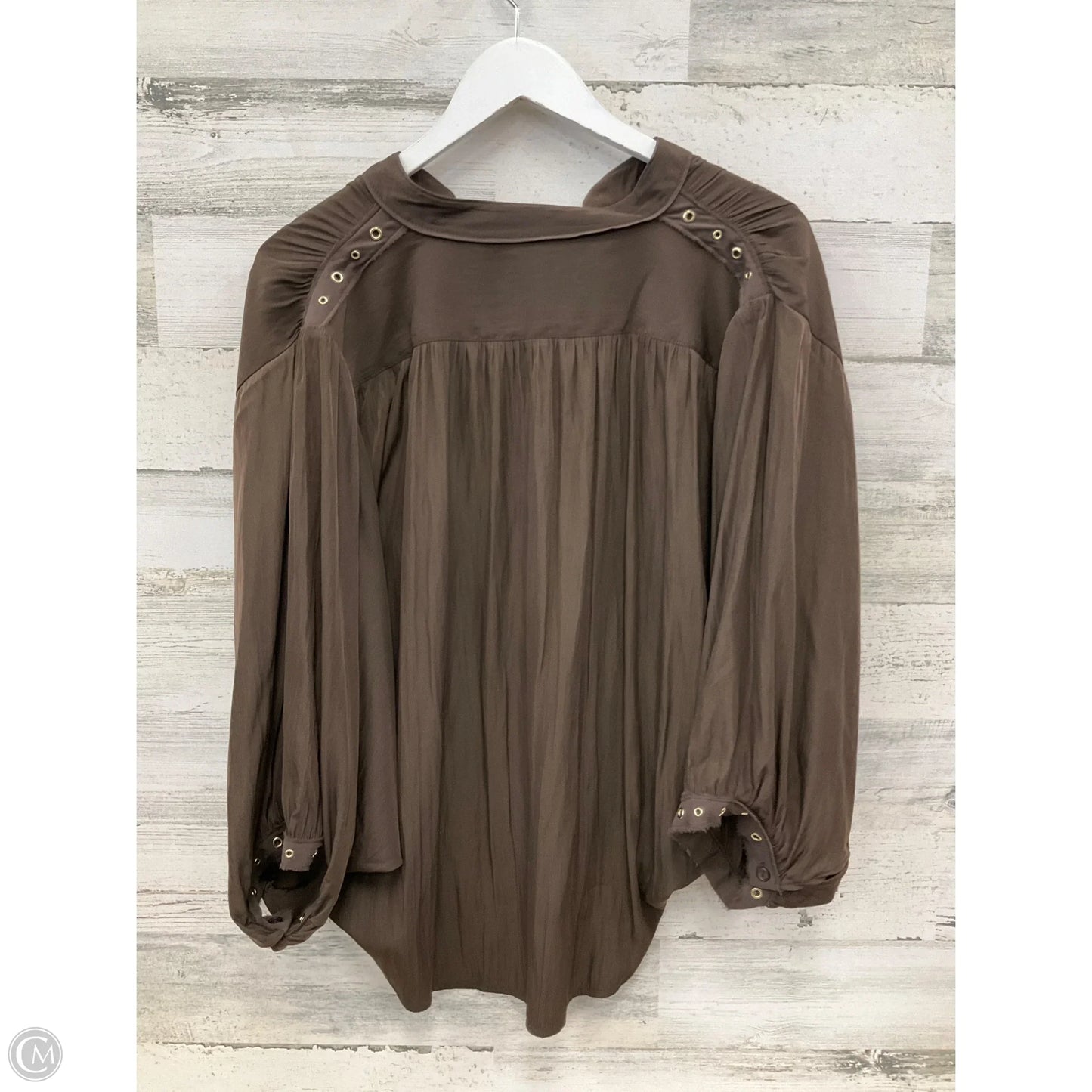 Top Short Sleeve By Chicos In Brown, Size: M