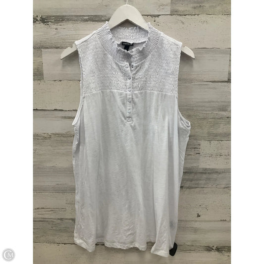 Top Sleeveless By Torrid In White, Size: 2x