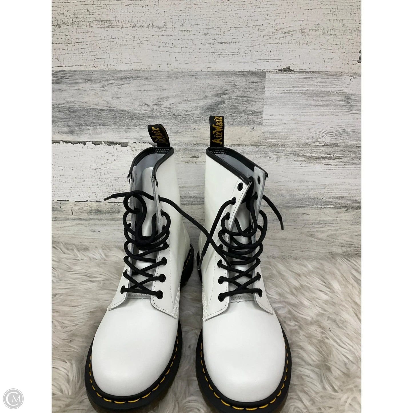 Boots Combat By Dr Martens In White, Size: 10