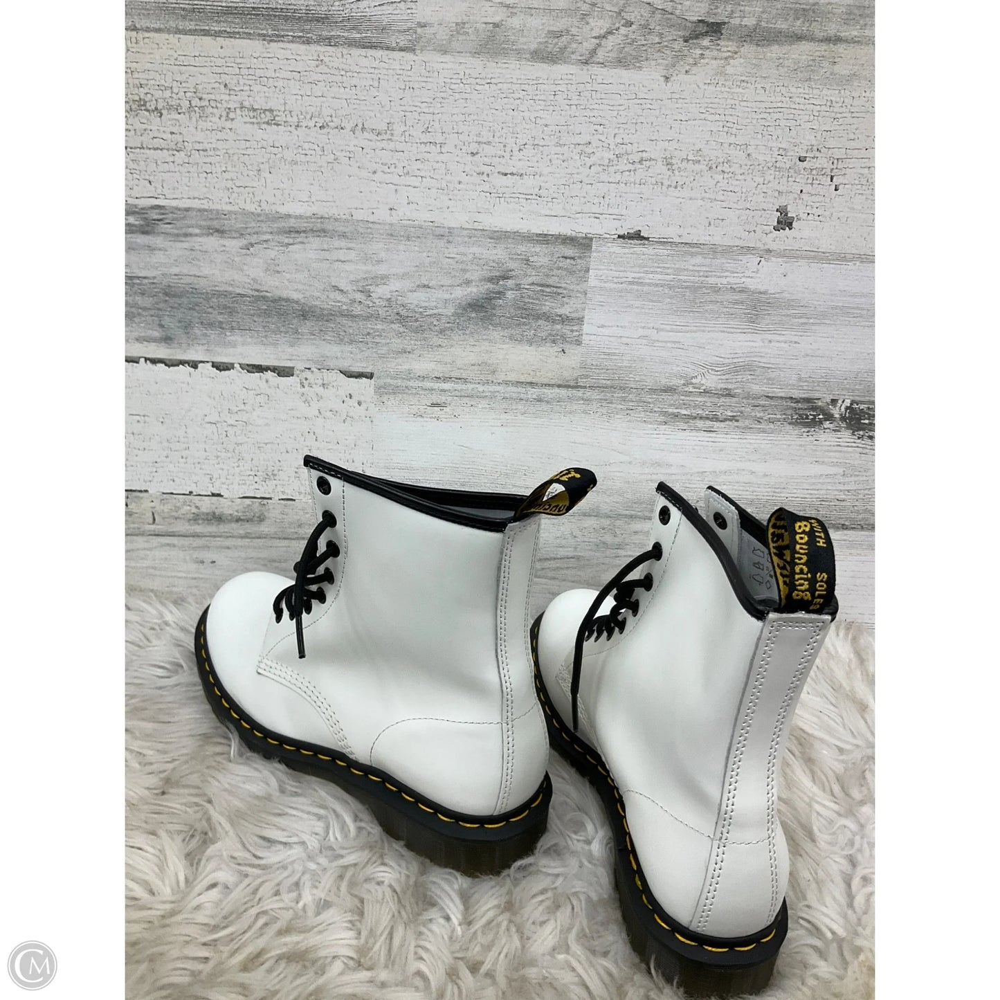 Boots Combat By Dr Martens In White, Size: 10