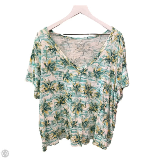 Top Short Sleeve By Clothes Mentor In Aqua, Size: 3x