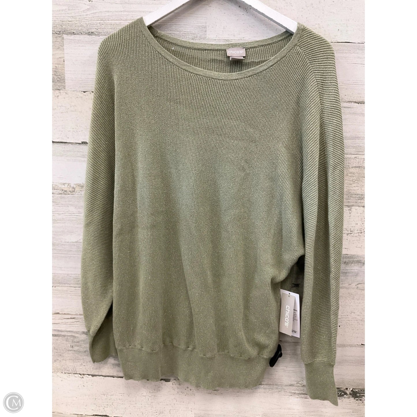 Sweater By Chicos In Green, Size: L