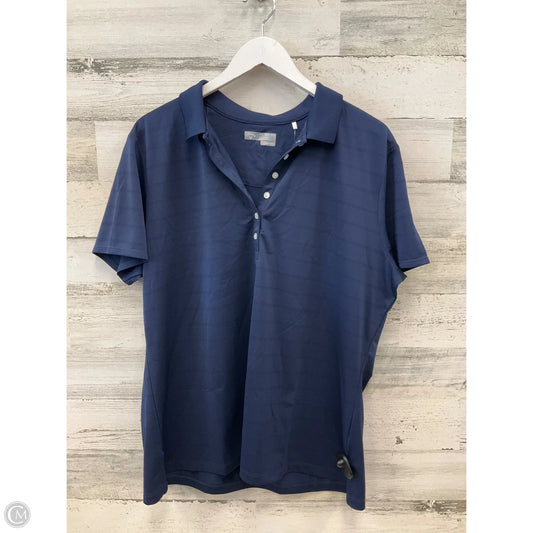 Athletic Top Short Sleeve By Callaway In Navy, Size: Xxl