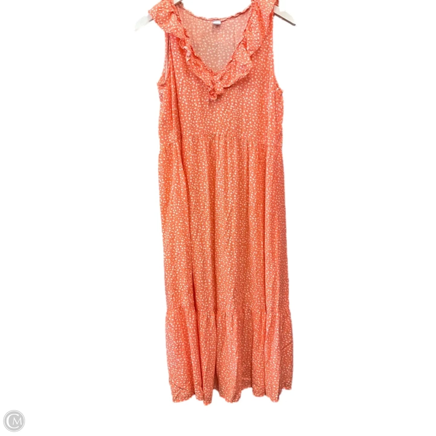 Dress Casual Midi By Old Navy In Orange, Size: M