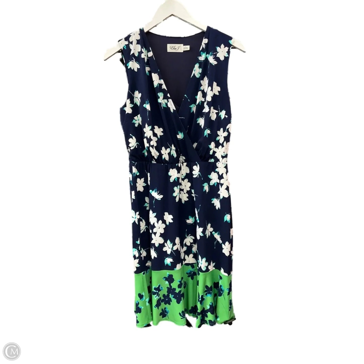 Dress Casual Midi By Eliza J In Blue & Green, Size: S