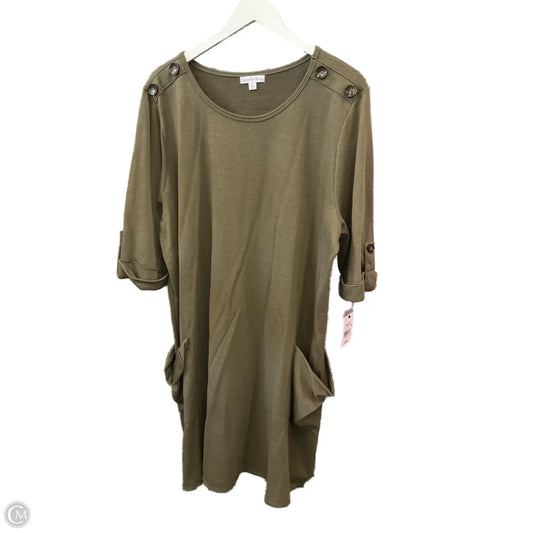 Dress Casual Short By Ophelia Roe In Green, Size: 3x