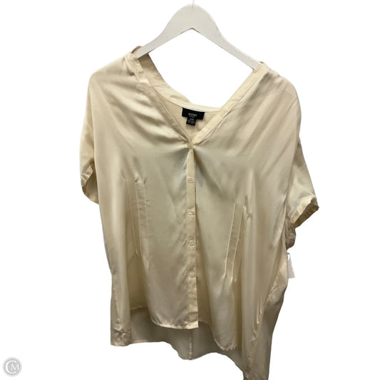 Top Short Sleeve By Alfani In Cream, Size: 2x