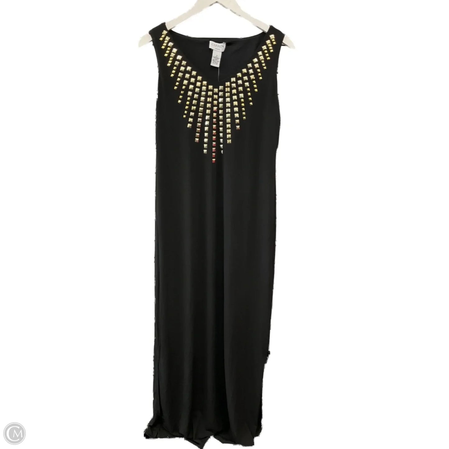 Dress Casual Maxi By Carmen By Carmen Marc Valvo In Black, Size: M