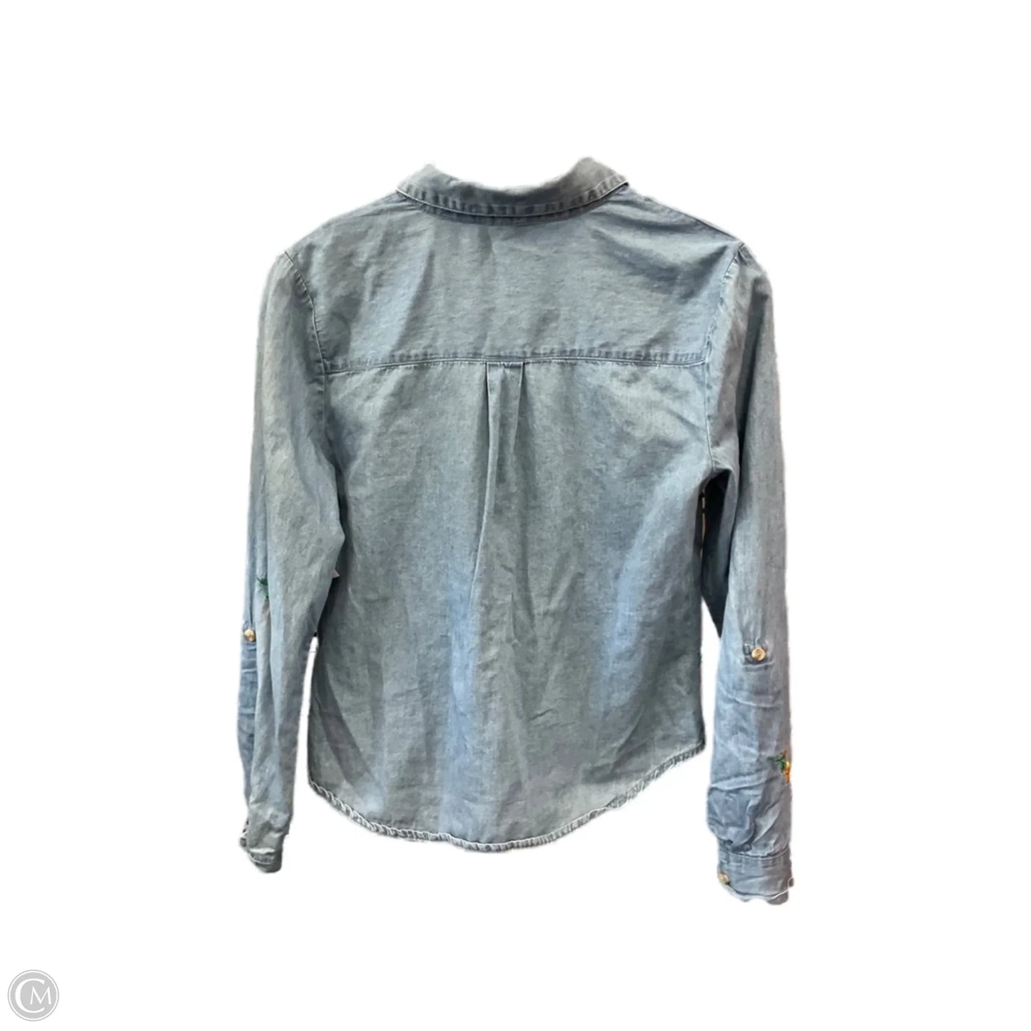 Top Long Sleeve By Harper In Blue, Size: S