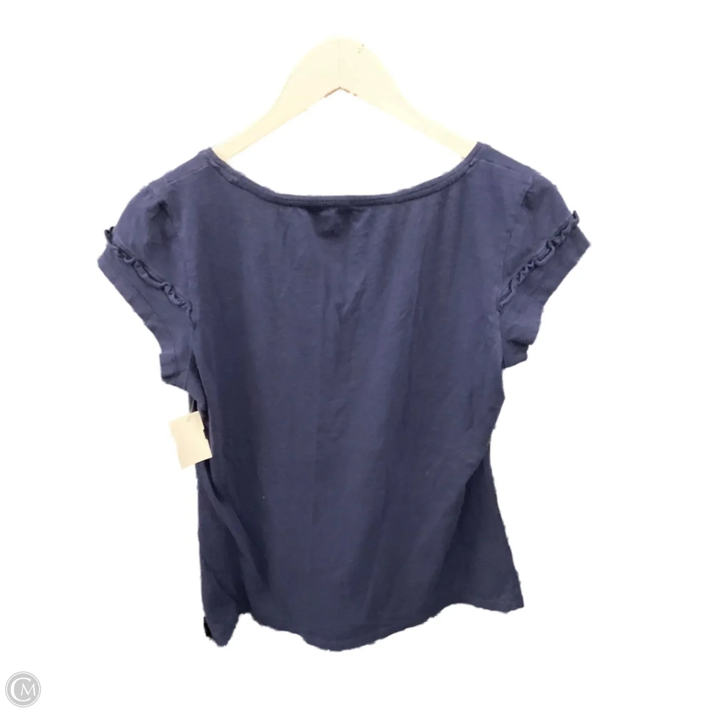 Athletic Top Short Sleeve By Clothes Mentor In Navy, Size: L