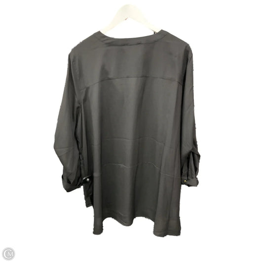 Top Long Sleeve By Calvin Klein In Black, Size: 2x