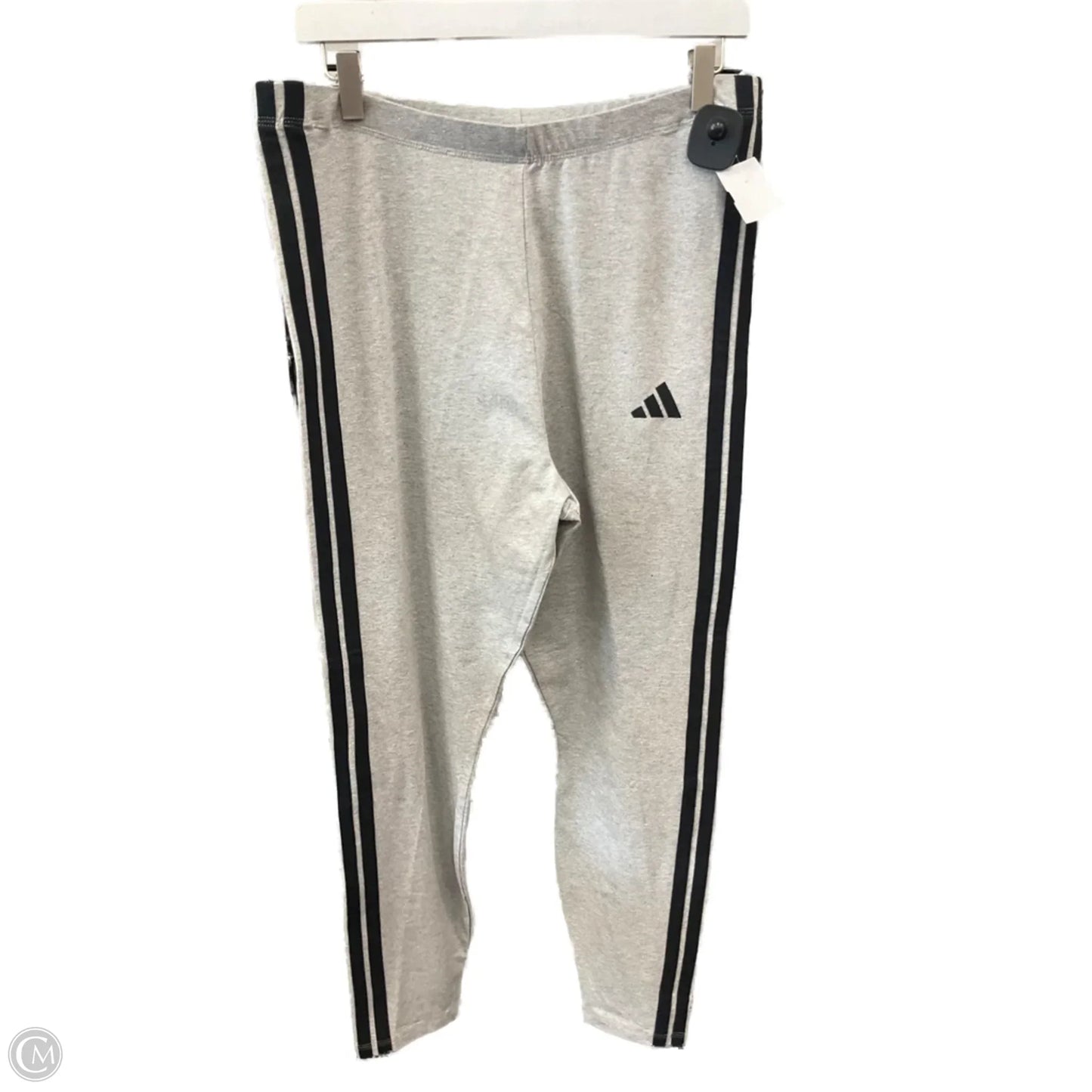 Athletic Leggings By Adidas In Grey, Size: Xl