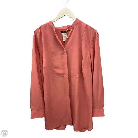 Tunic Long Sleeve By Lauren By Ralph Lauren In Coral, Size: 2x