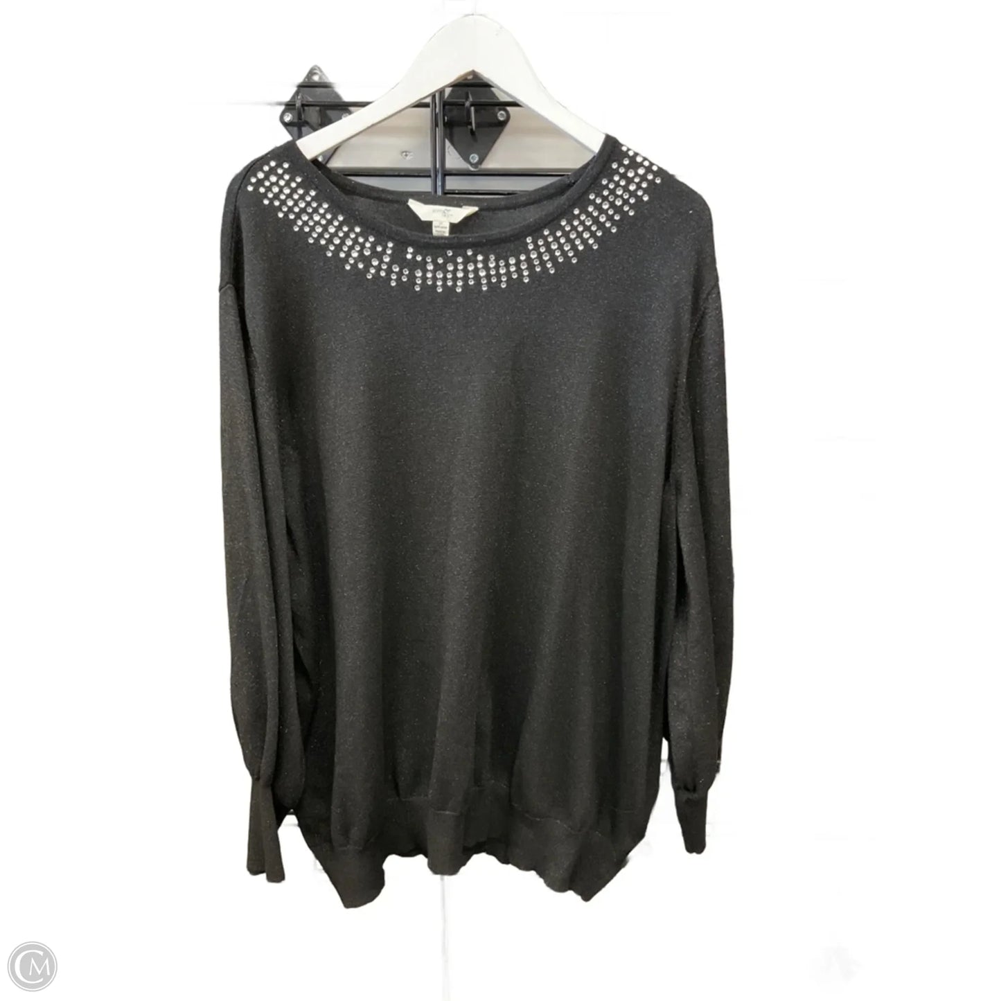 Sweater By Terra & Sky In Black, Size: 3x