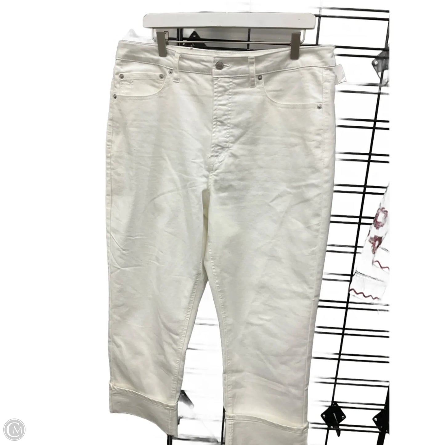 Jeans Designer By Frye In White, Size: 14