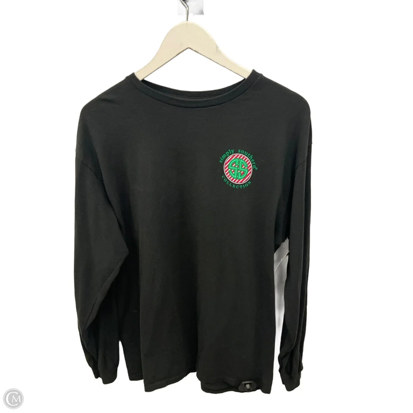 Top Long Sleeve By Simply Southern In Black, Size: L