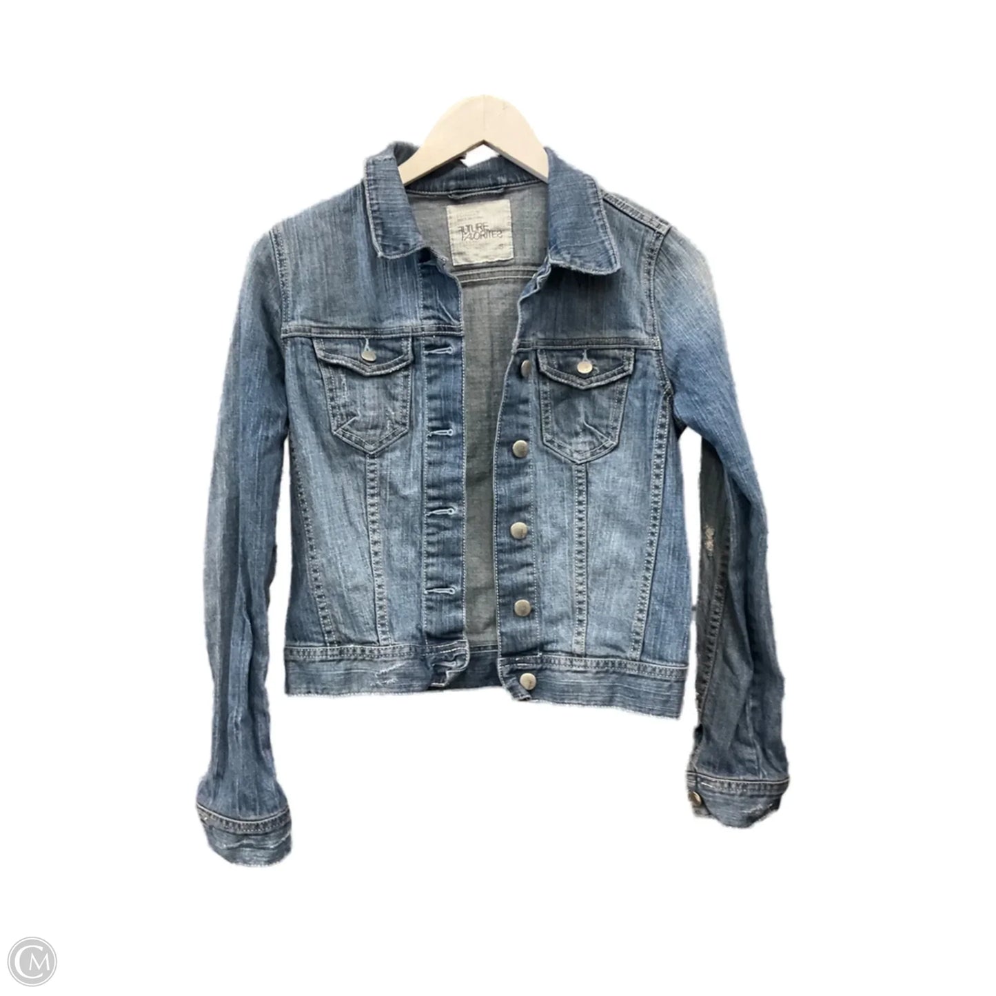 Jacket Denim By Clothes Mentor In Blue Denim, Size: S