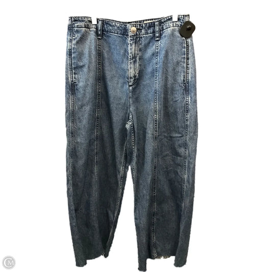 Jeans Wide Leg By Rag And Bone In Blue Denim, Size: 8