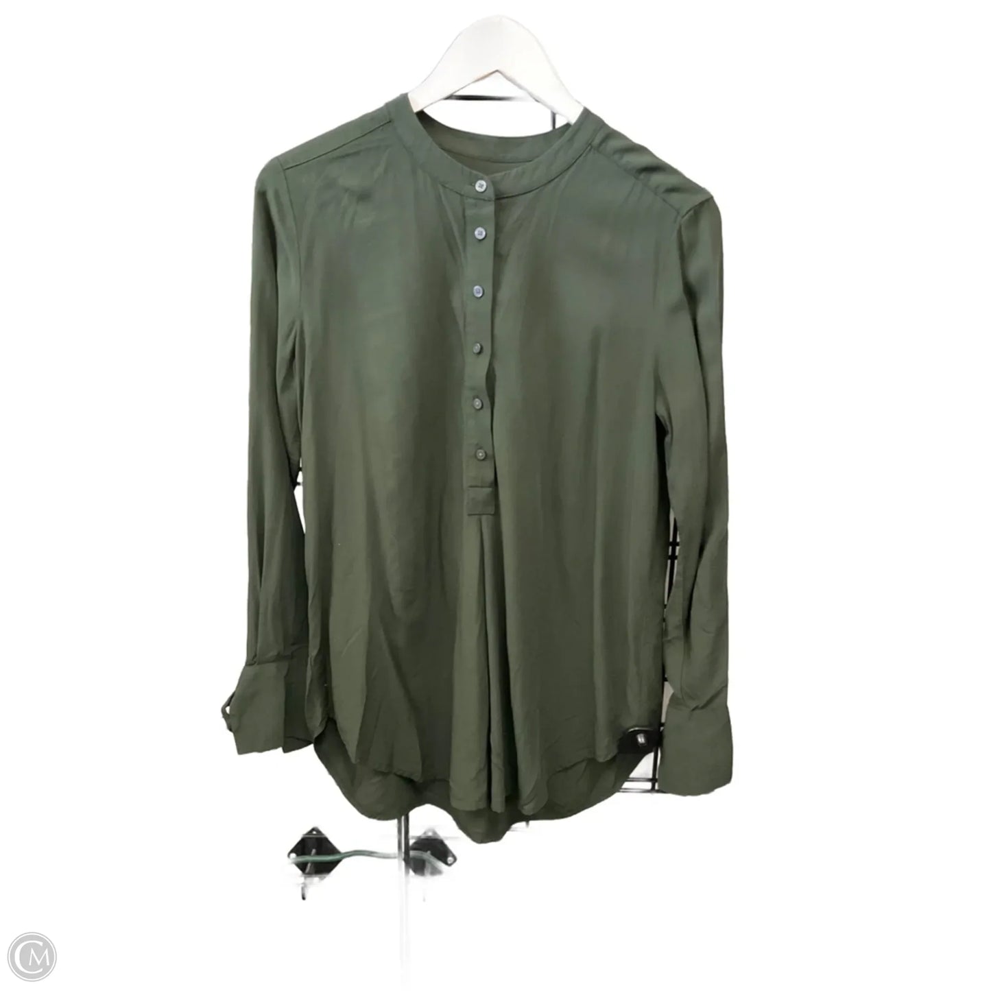 Top Long Sleeve By Loft In Green, Size: S
