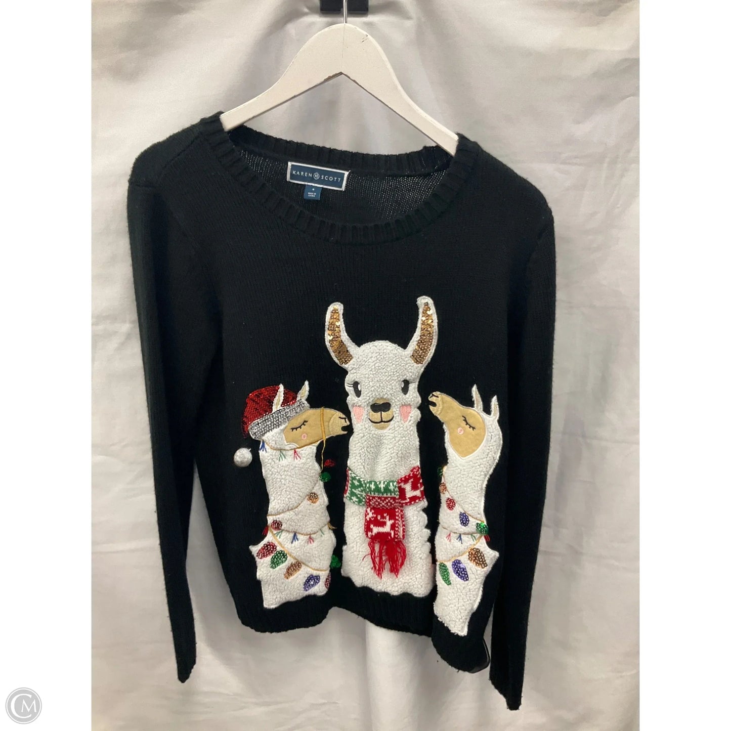 Sweater By Karen Scott In Black, Size: S