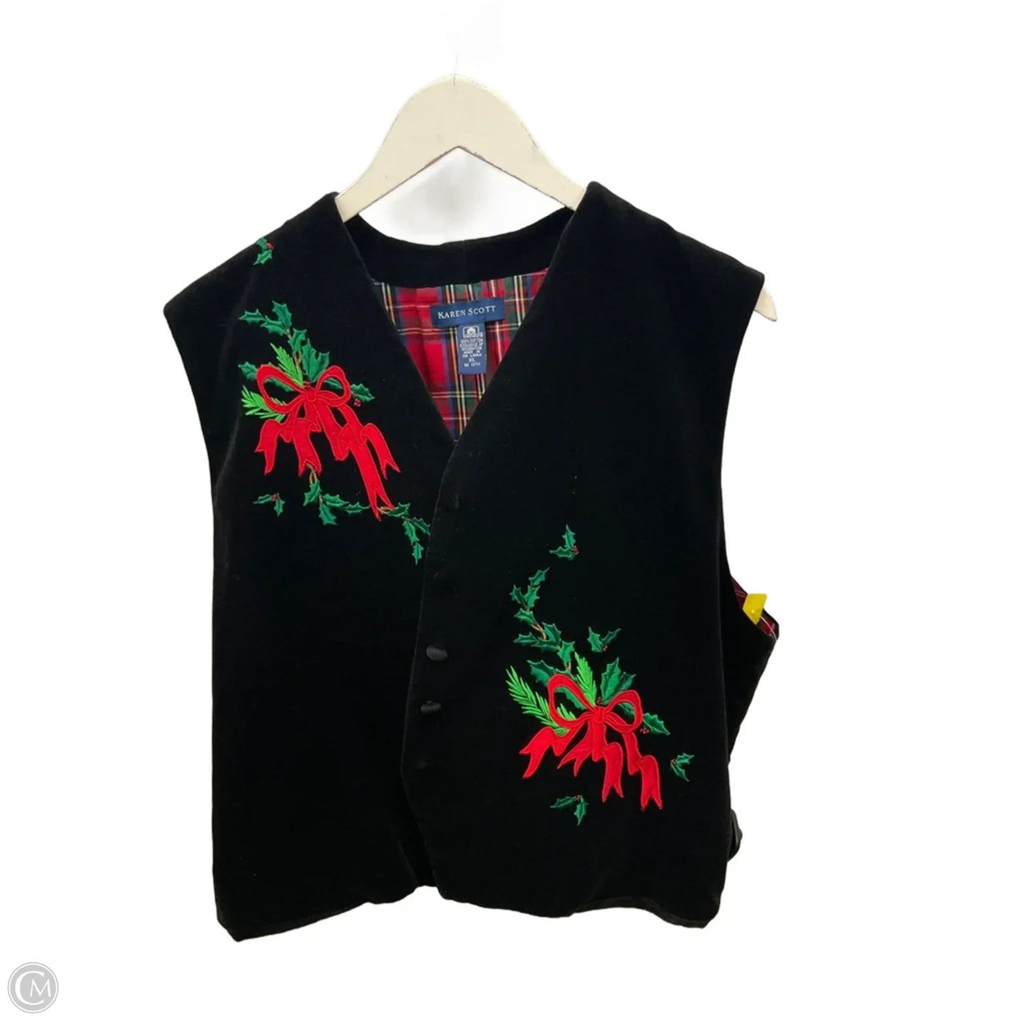 Vest Other By Karen Scott In Black, Size: Xl