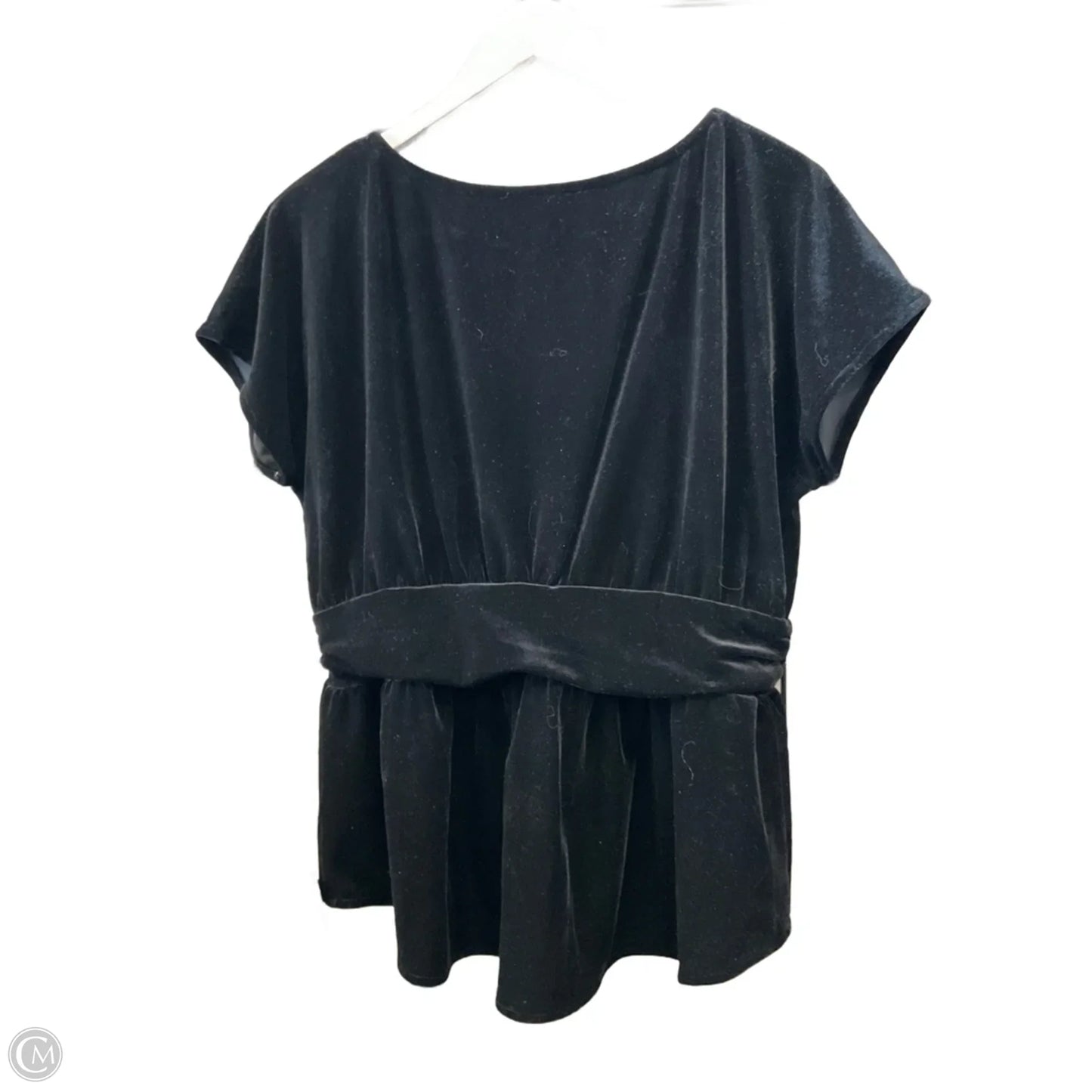 Top Short Sleeve By Ellison In Black, Size: L
