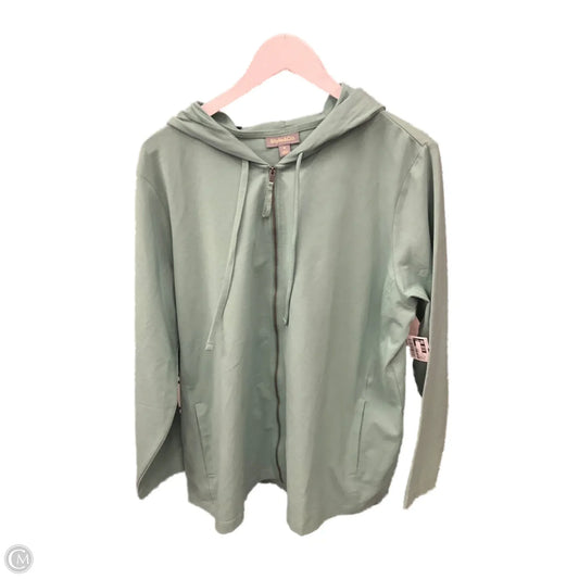 Athletic Jacket By Style And Company In Green, Size: 2x