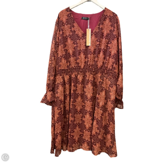 Dress Casual Midi By Bloomchic In Brown, Size: 3x