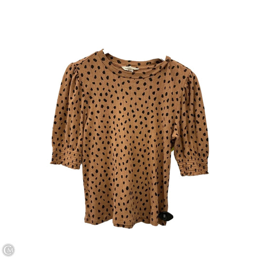 Top Short Sleeve By Lucky Brand In Animal Print, Size: S