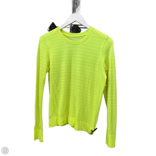 Athletic Top Long Sleeve Crewneck By Lululemon In Yellow, Size: M