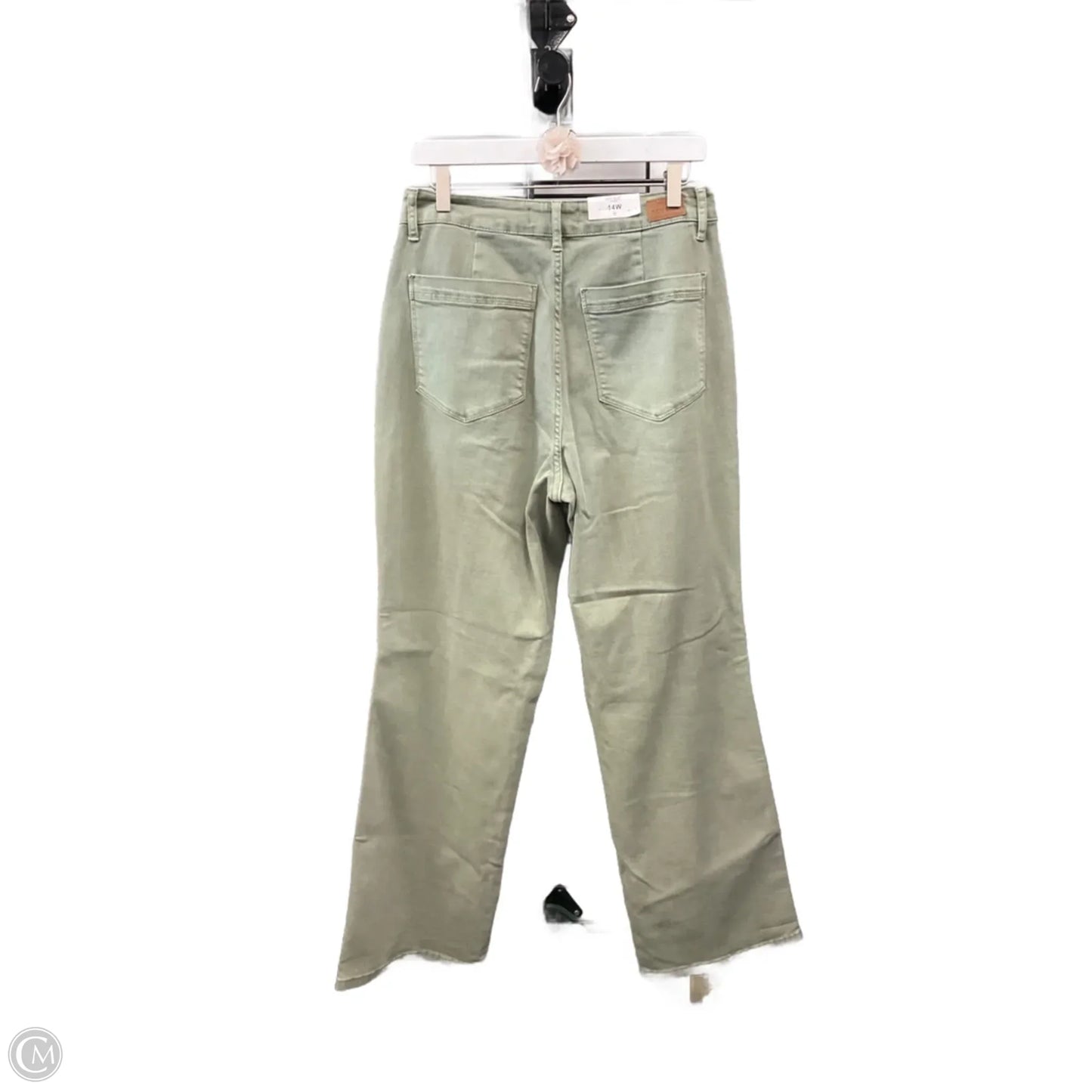 Jeans Wide Leg By Judy Blue In Green, Size: 14