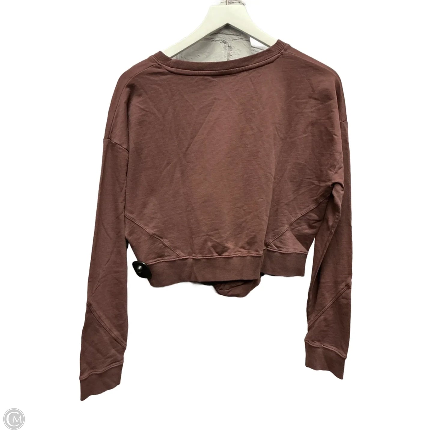 Top Long Sleeve By Mono B In Maroon, Size: M