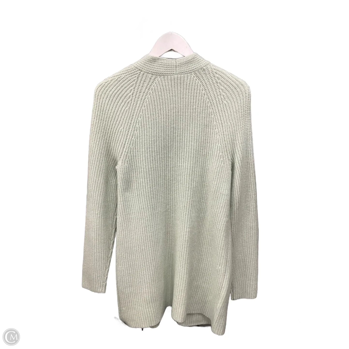 Sweater Cardigan By Loft In Green, Size: M
