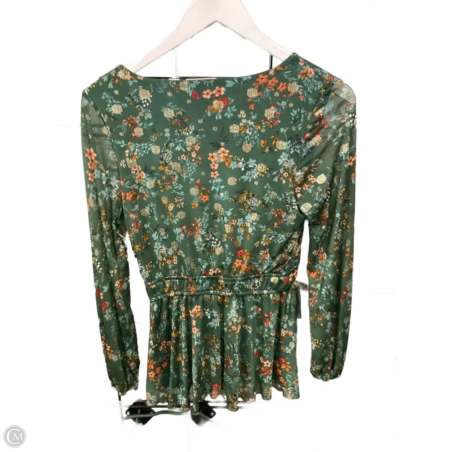 Top Long Sleeve By Willow & Root In Green, Size: Xs
