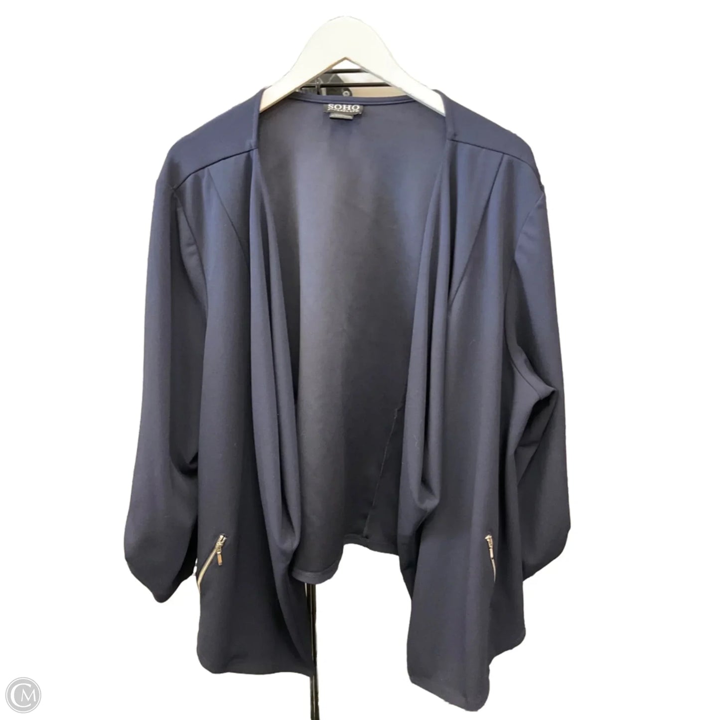 Cardigan By Soho Apparel In Navy, Size: 3x