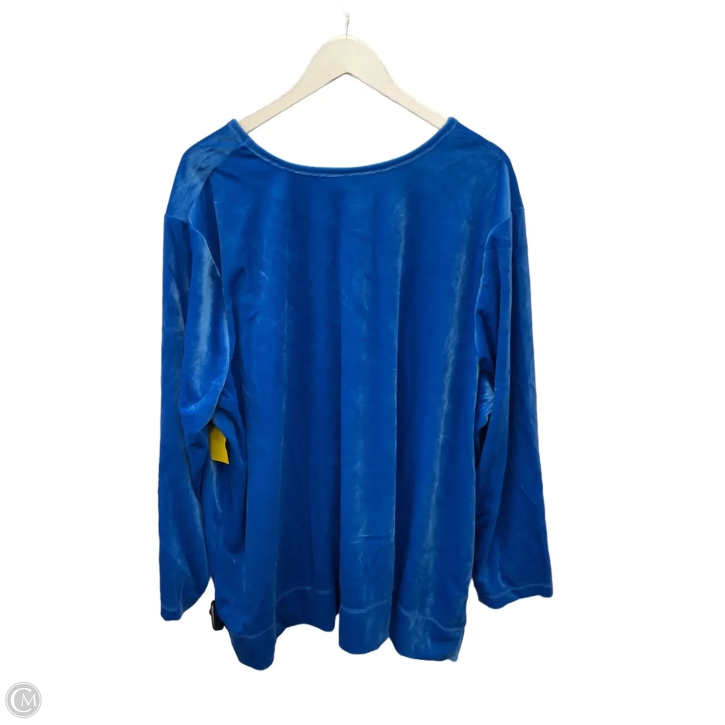 Top Long Sleeve By Woman Within In Blue, Size: 3x