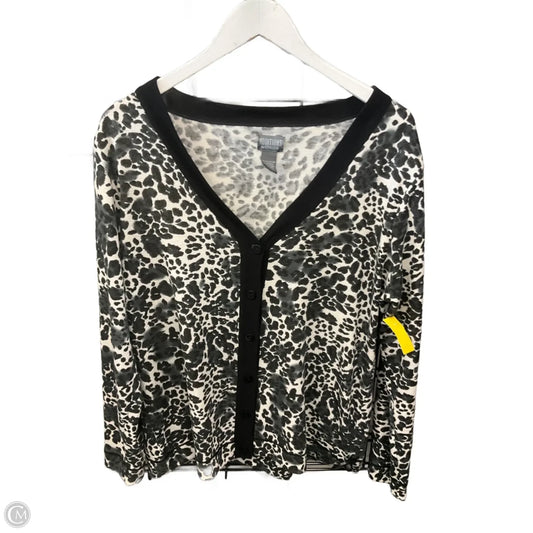 Cardigan By Chicos In Animal Print, Size: L
