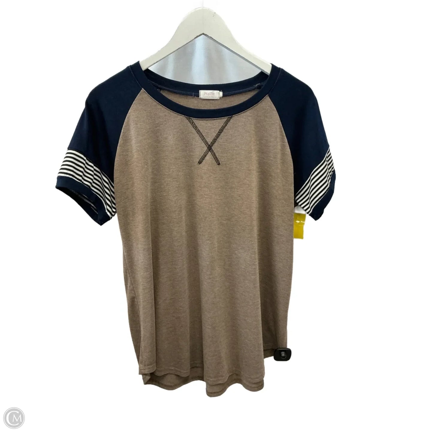 Top Short Sleeve By Clothes Mentor In Blue & Brown, Size: Xl