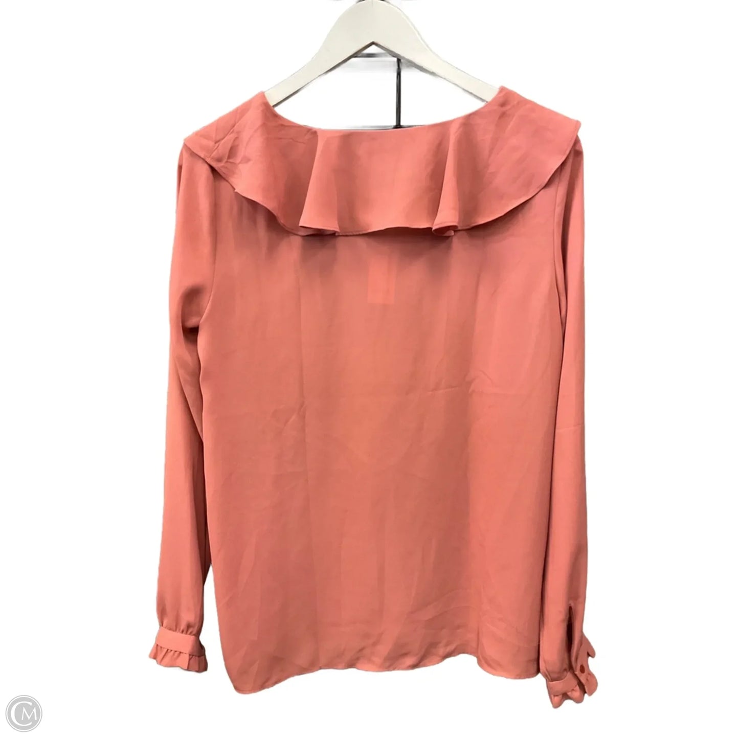 Top Long Sleeve By Loft In Peach, Size: S