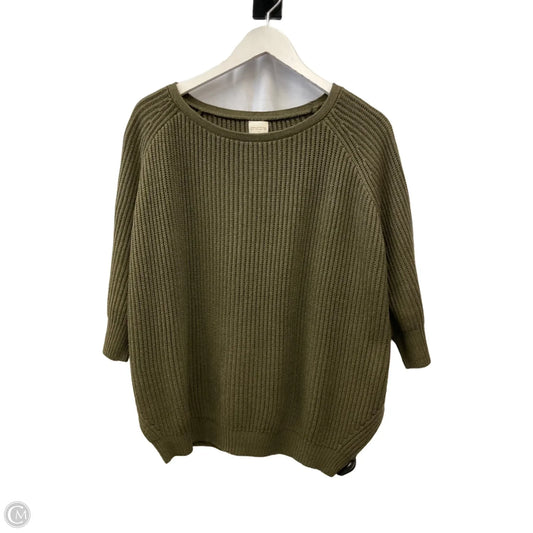 Sweater Short Sleeve By Chicos In Green, Size: M