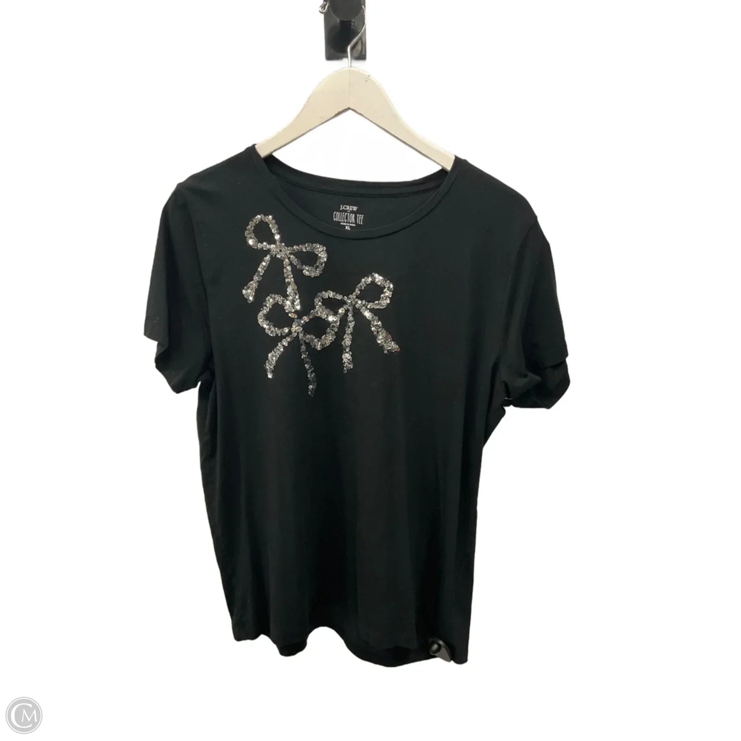 Top Short Sleeve By J. Crew In Black, Size: Xl