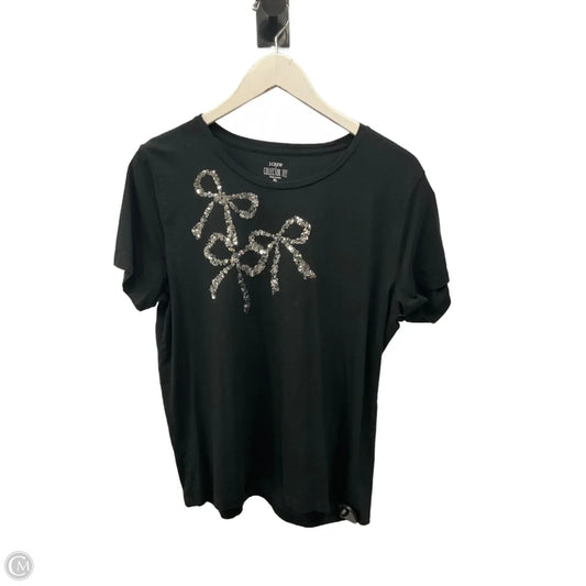 Top Short Sleeve By J. Crew In Black, Size: Xl