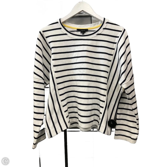 Top Long Sleeve By Jane And Delancey In Blue & White, Size: M