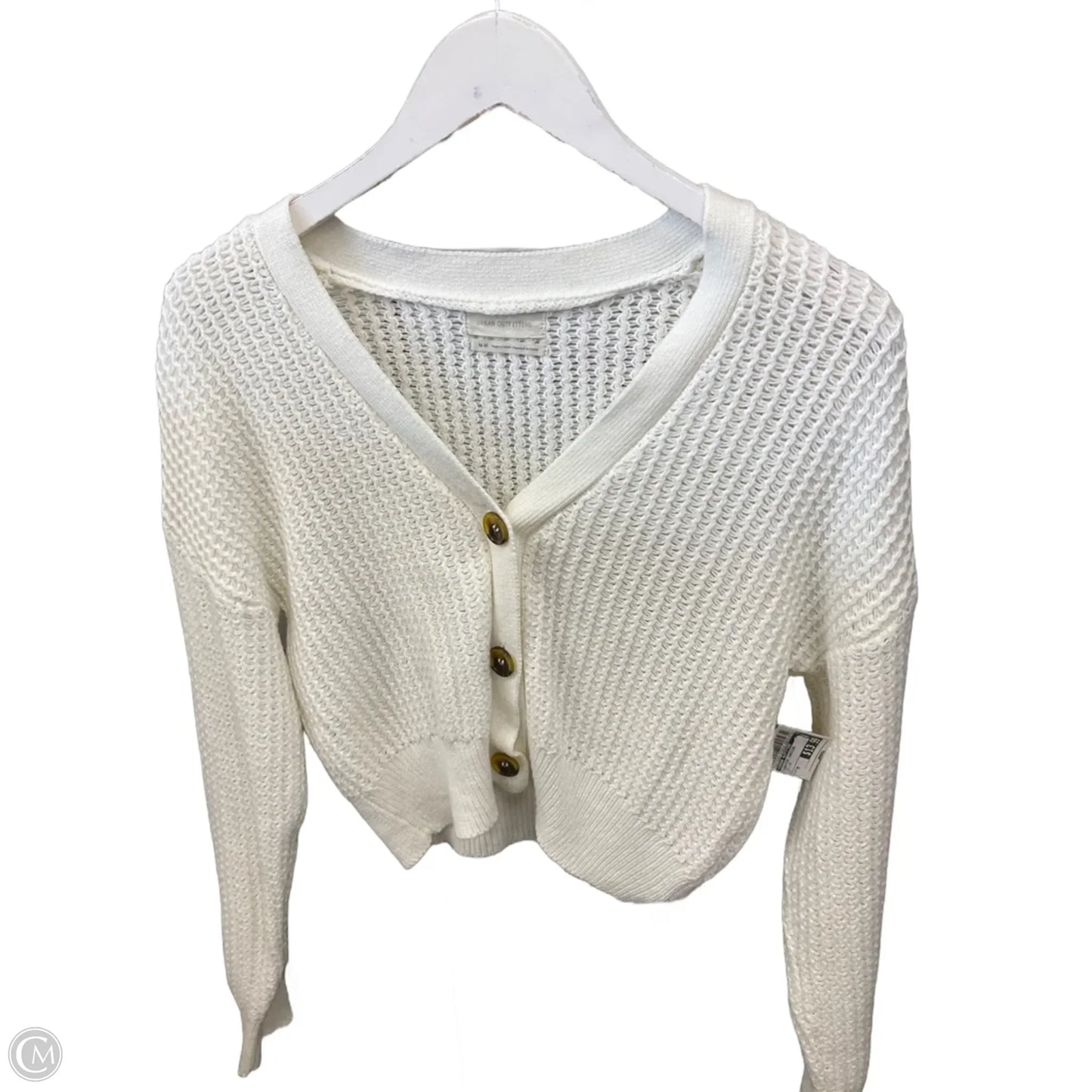 Sweater Cardigan By Urban Outfitters In Yellow, Size: M